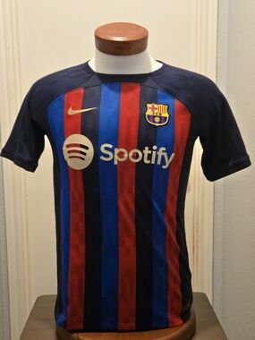 Nike Boys FC Barcelona Short-Sleeve Jersey - Blue & Red